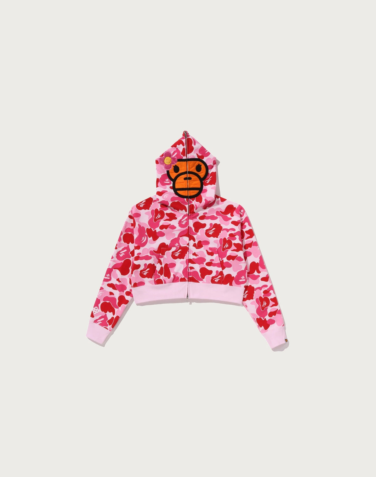 ABC CAMO BABY LISA CROPPED FULL ZIP HOODIE LADIES