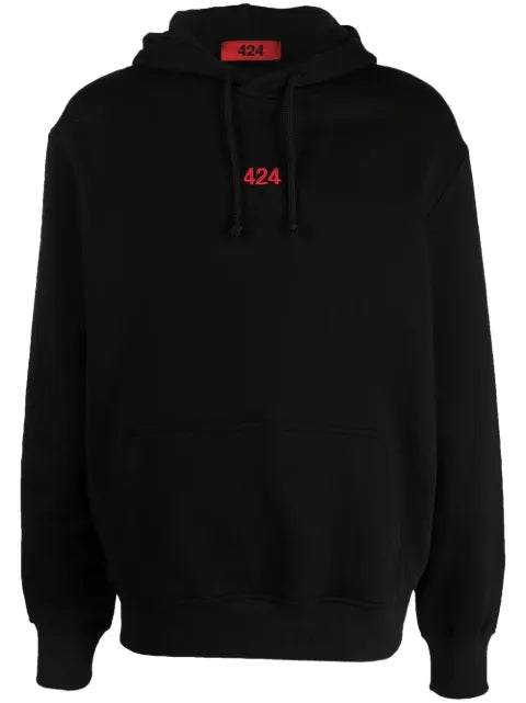 424 logo-embroidered cotton hoodie