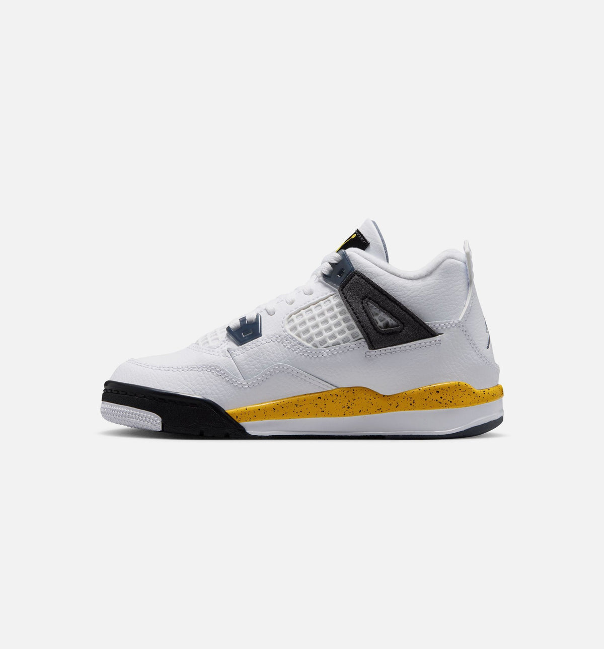 Air Jordan 4 Retro "Rare Air Tour Yellow" Little Kids' Shoe – White/Dark Blue Grey/Black/Tour Yellow