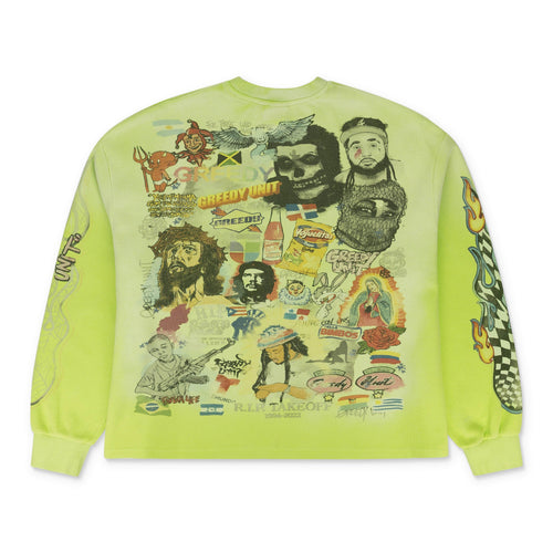 ALL OVER PRINT THERMAL GREEN T-SHIRT