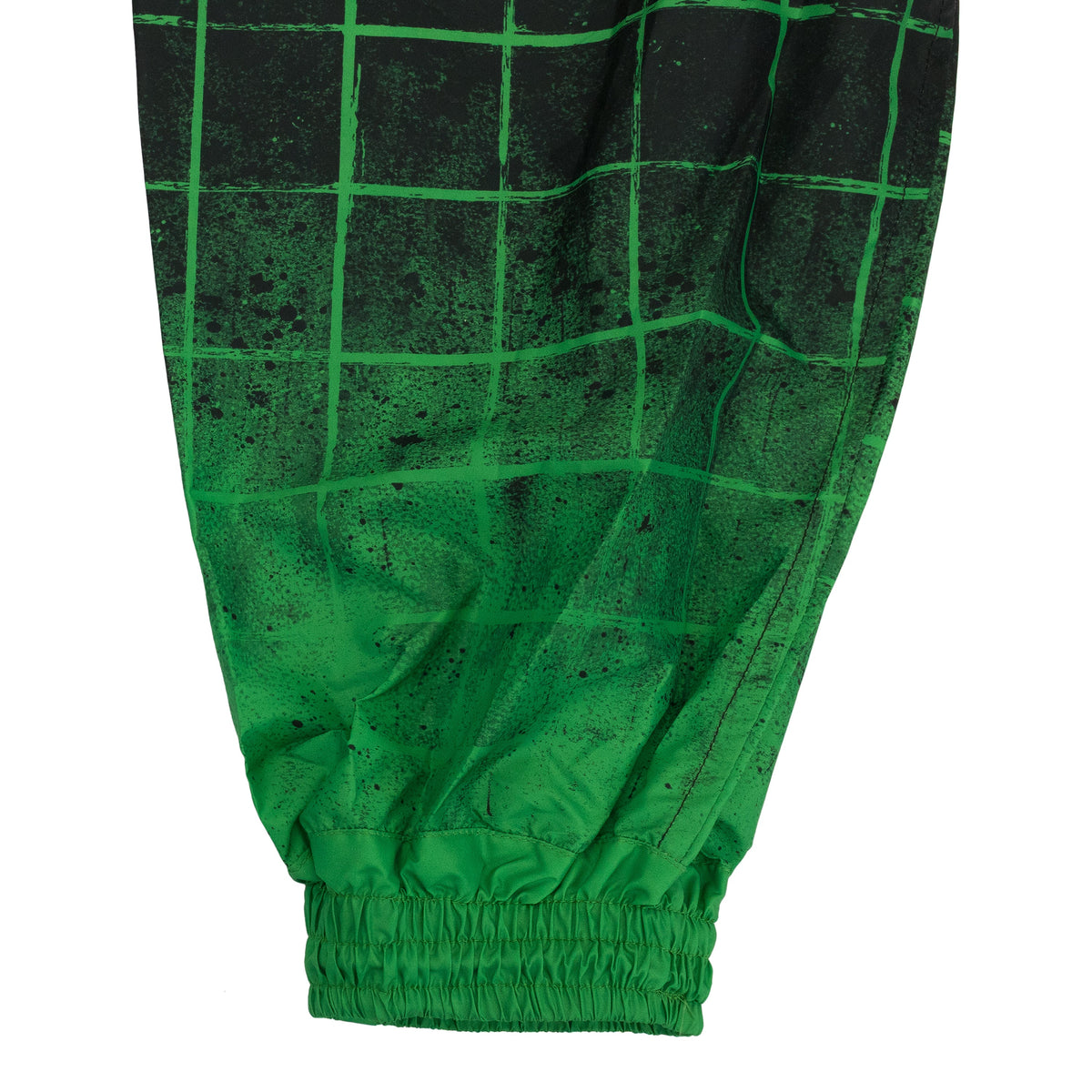 BLACK/GREEN SWISHIES DUO PATTERNED STRAIGHT PANTS