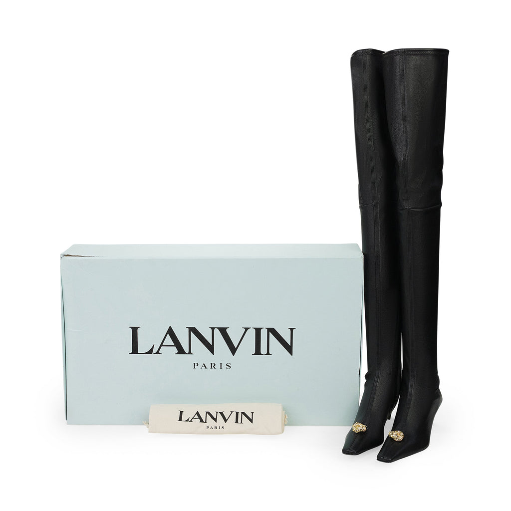 BLACK SWING CUISSARDES OVER THE KNEE BOOTS