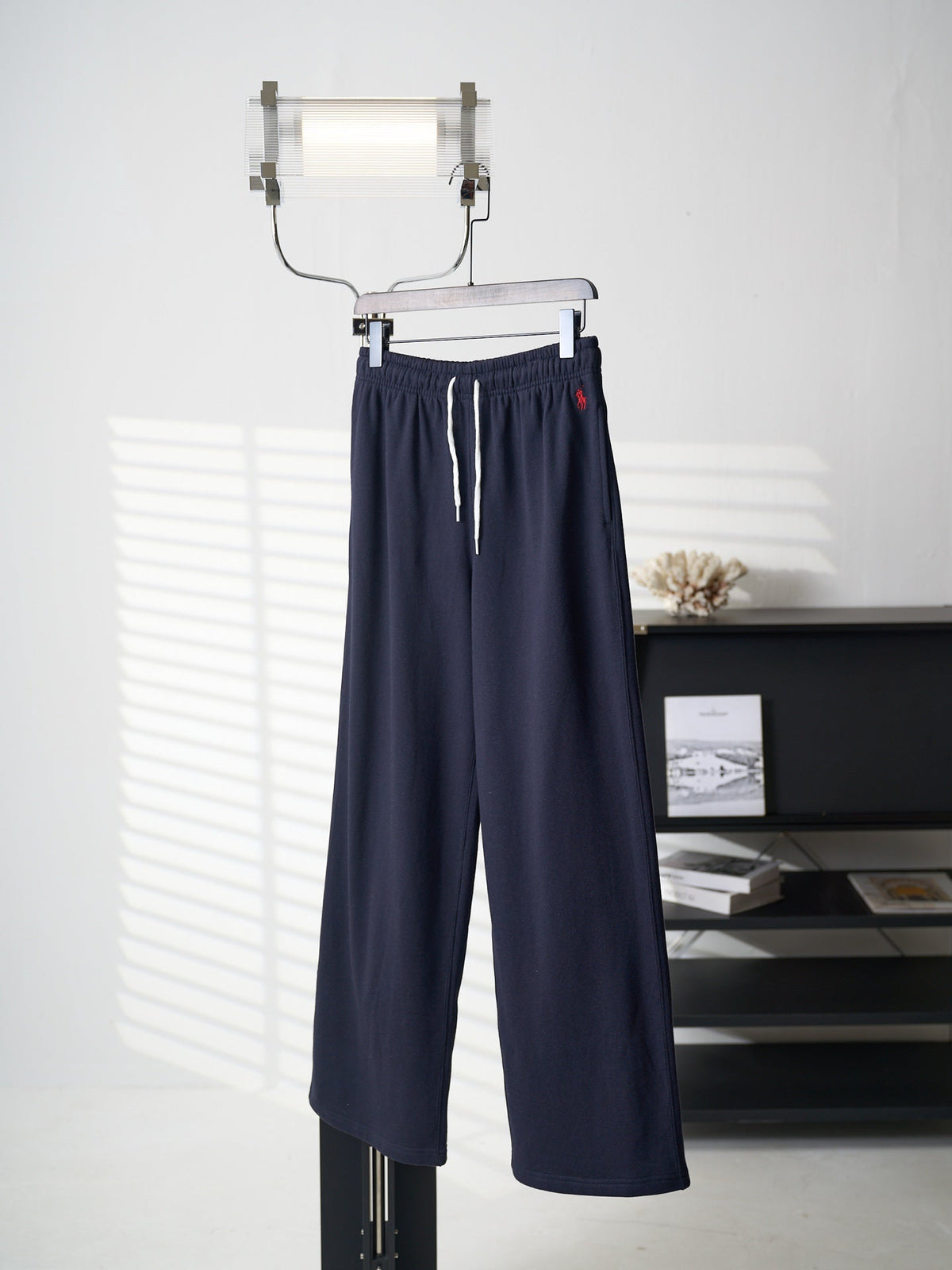 Polo Ralph Lauren Men's Drawstring Wide‑Leg Sweatpants, Red Pony Embroidery
