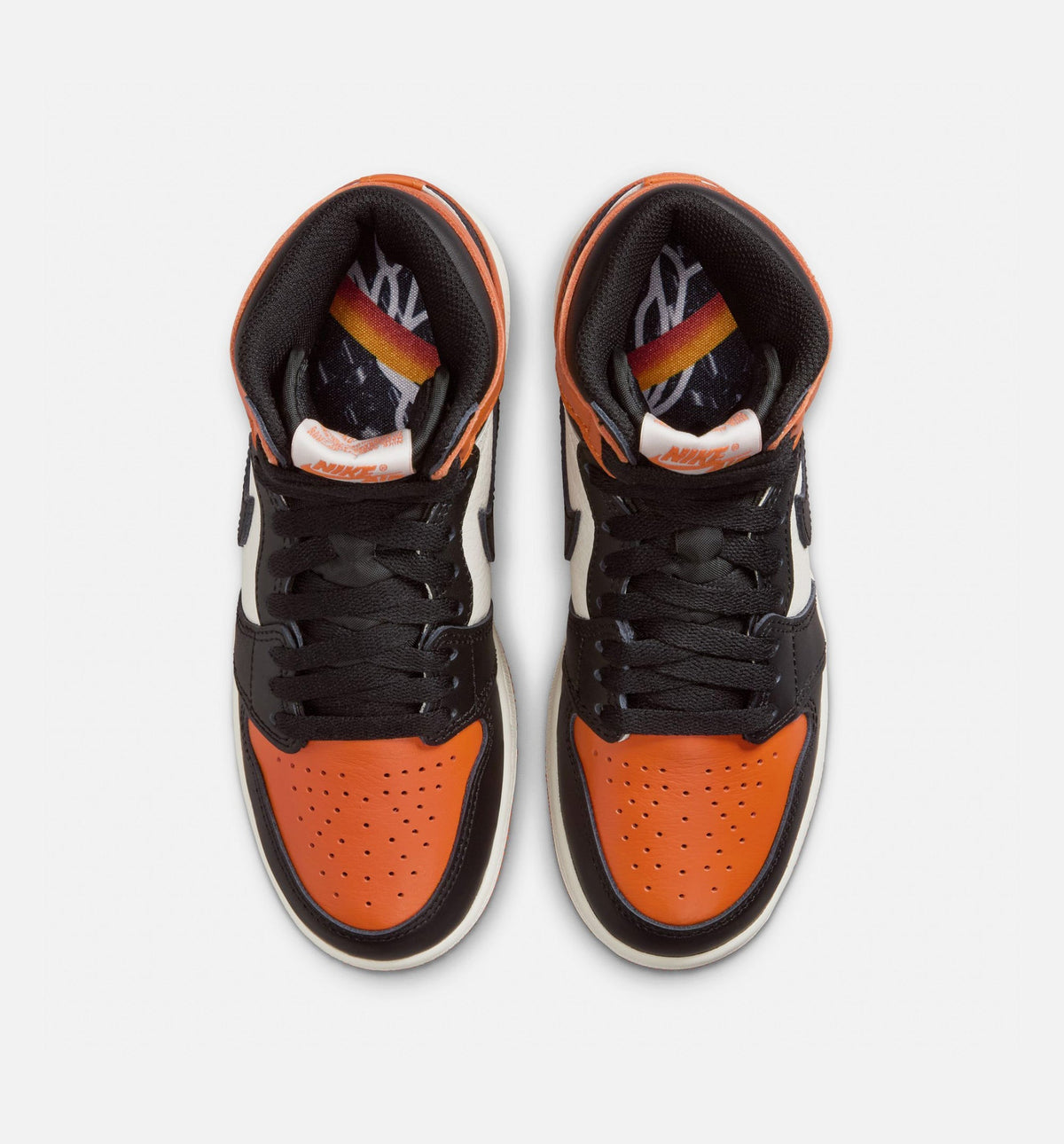 Air Jordan 1 Retro High OG Shattered Backboard Grade School Lifestyle Shoes - Black/Sail/Starfish