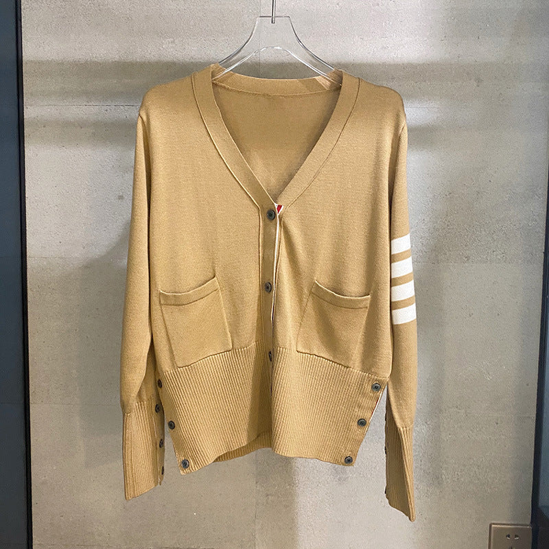 Thom Browne Classic Four-Bar Cardigan