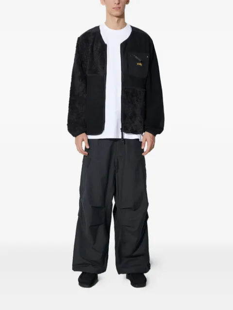 stan ray fleece panelled zip-up jacket