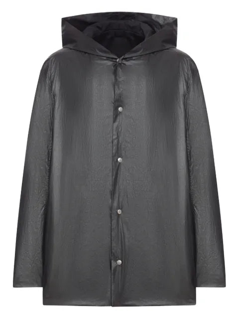 Rick Owens hooded button-fastening jacket