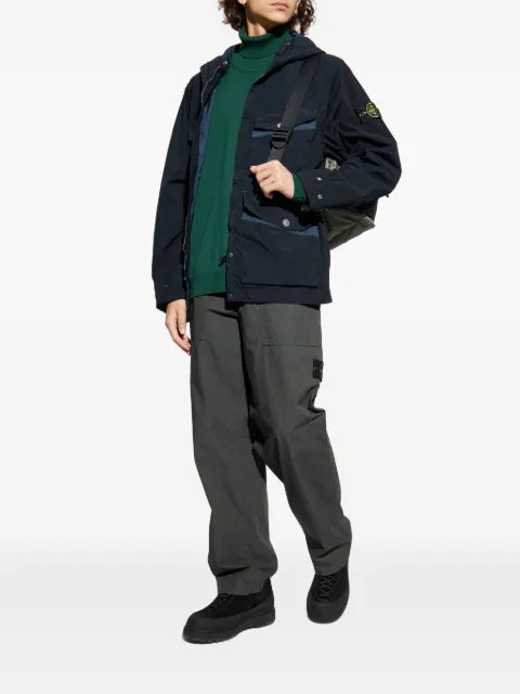 Stone Island roll-neck patch-pocket sweater