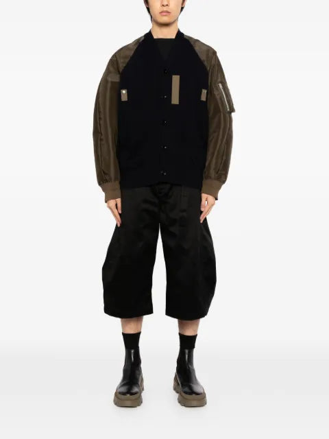 sacai buttoned panelled jacket
