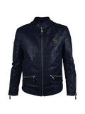 Philipp Plein croc-embossed biker jacket