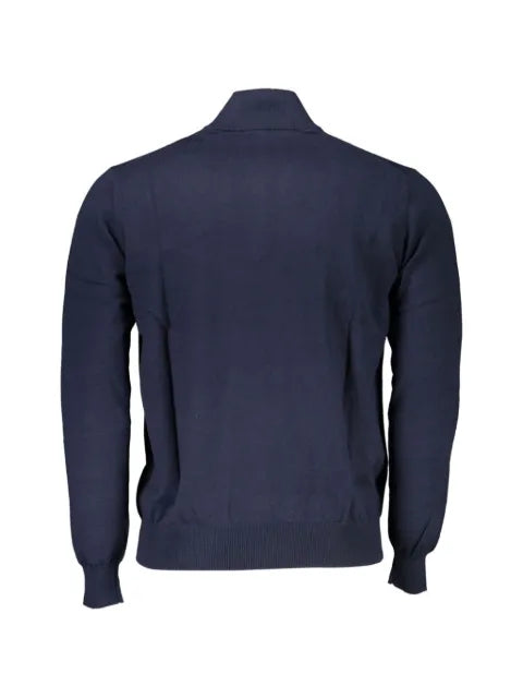 Harmont & Blaine embroidered half-zip cotton sweater