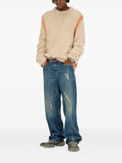 Diesel alpaca-blend jumper with spray-dyed seams