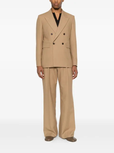 SANDRO double-breasted virgin-wool blazer