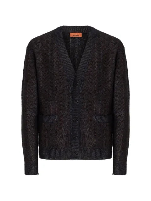 Missoni wool and viscose-blend cardigan with Greek key motif
