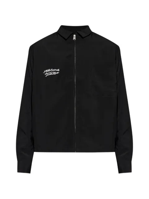 AllSaints Buck embroidered-logo shirt jacket