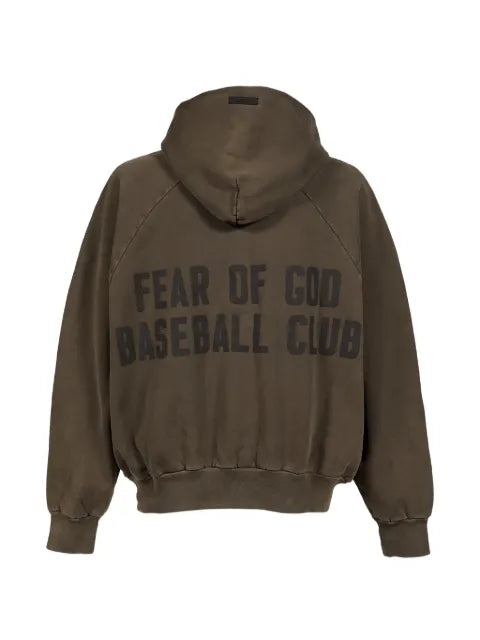 Fear Of God Baseball Club logo-print half-zip hoodie