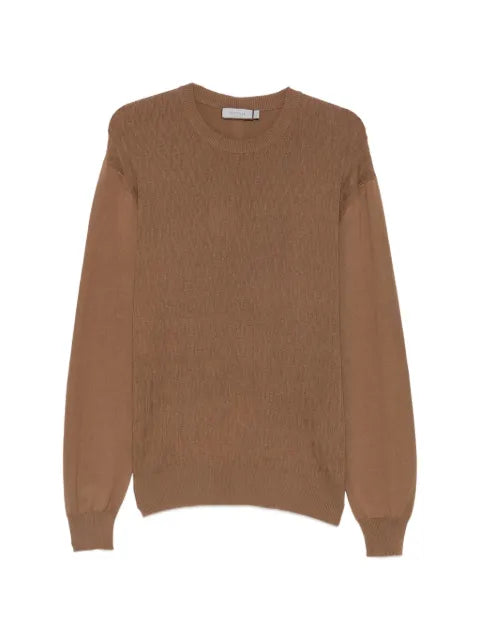 Canali textured-knit long-sleeve sweater