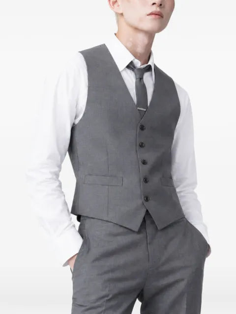 Thom Browne super 120's twill 5-button vest