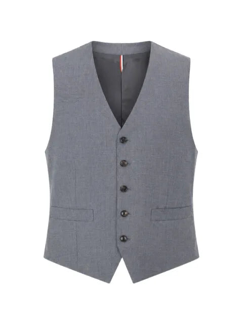 Thom Browne super 120's twill 5-button vest