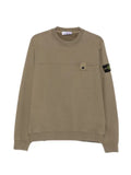 Stone Island logo-patch chest-pocket sweatshirt