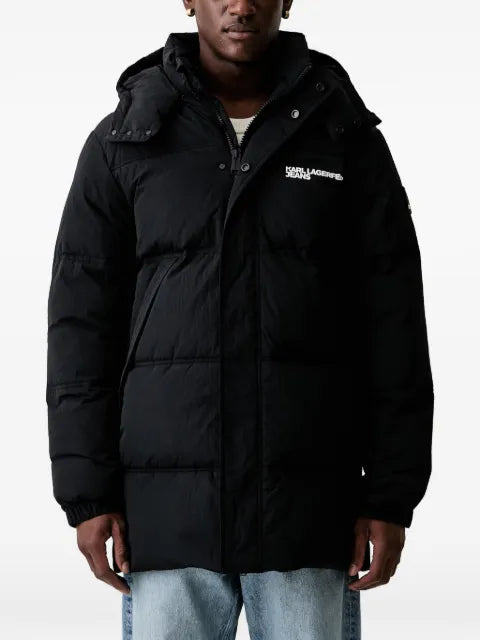 Karl Lagerfeld Jeans quilted logo-print jacket