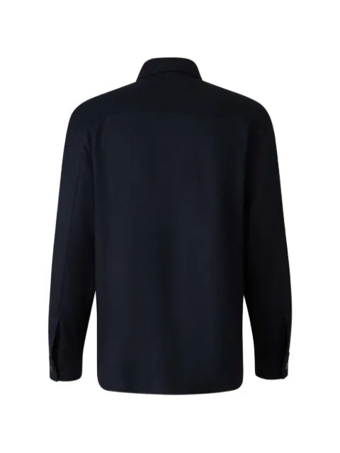 Canali wool chest-pocket shirt jacket
