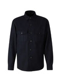 Canali wool chest-pocket shirt jacket