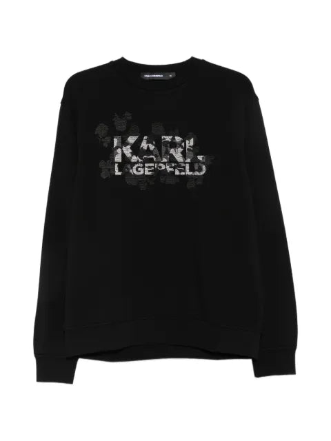 Karl Lagerfeld logo-embroidered crew-neck sweatshirt