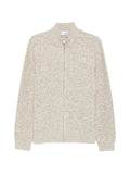 Lardini zip-up marl-knit sweater