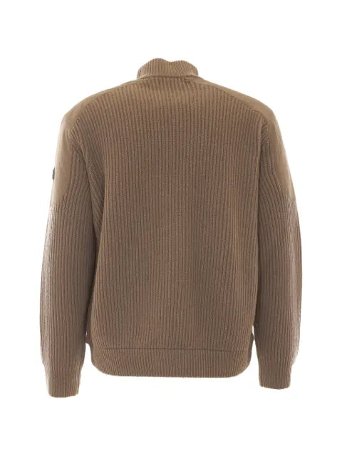 Moose Knuckles ribbed-knit panelled jacket
