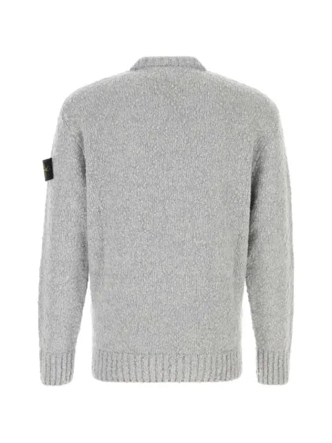 Stone Island logo-patch loose-fit wool sweater