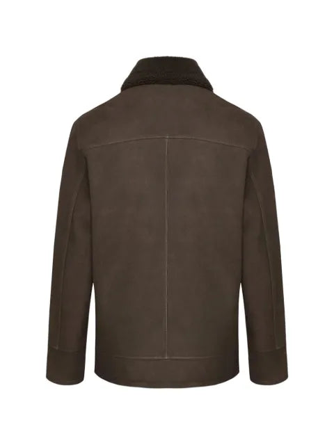 BIGARDINI Matt shearling-collar zip-up jacket