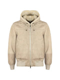 VOLFAGLI suede hooded jacket