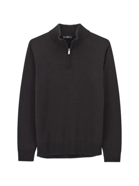 Boggi Milano roll-neck jumper quarter-zip superfine merino wool