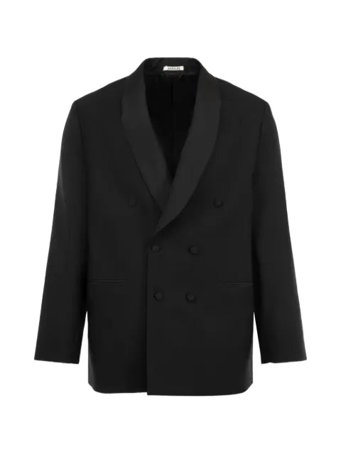 Auralee double-breasted shawl-collar blazer