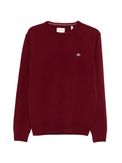 Gant embroidered-logo crew-neck sweater