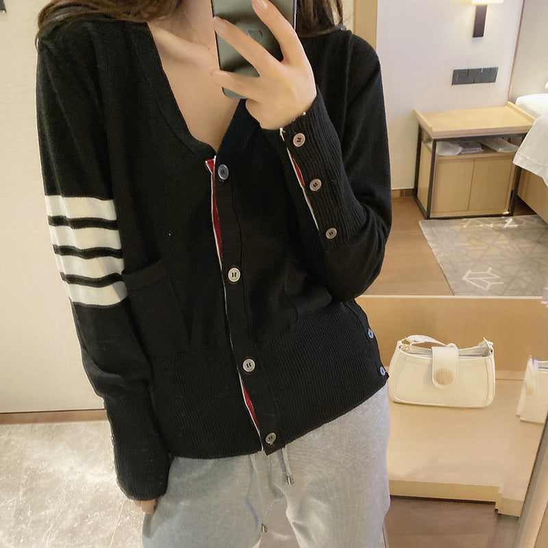Thom Browne Classic Four-Bar Cardigan