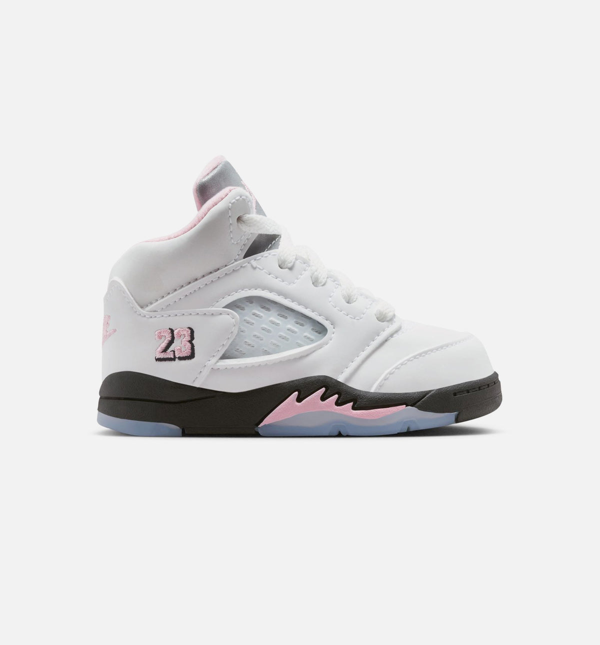 Air Jordan 5 Retro Medium Soft Pink Infant/Toddler Lifestyle Shoes - White/Black/Medium Soft Pink