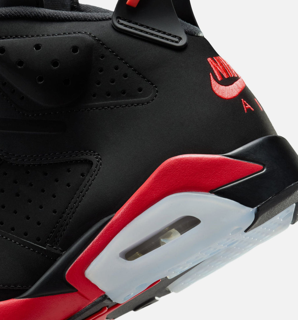 Air Jordan 6 Retro Infrared Salesman Men's Sneakers - Black/Light Crimson