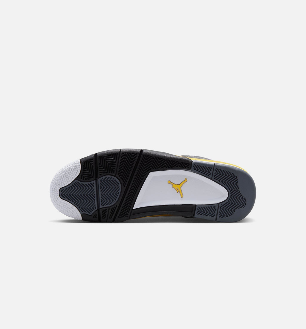 Air Jordan 4 Retro Rare Air Tour Yellow Men's Sneakers - White / Dark Blue-Grey / Black / Tour Yellow