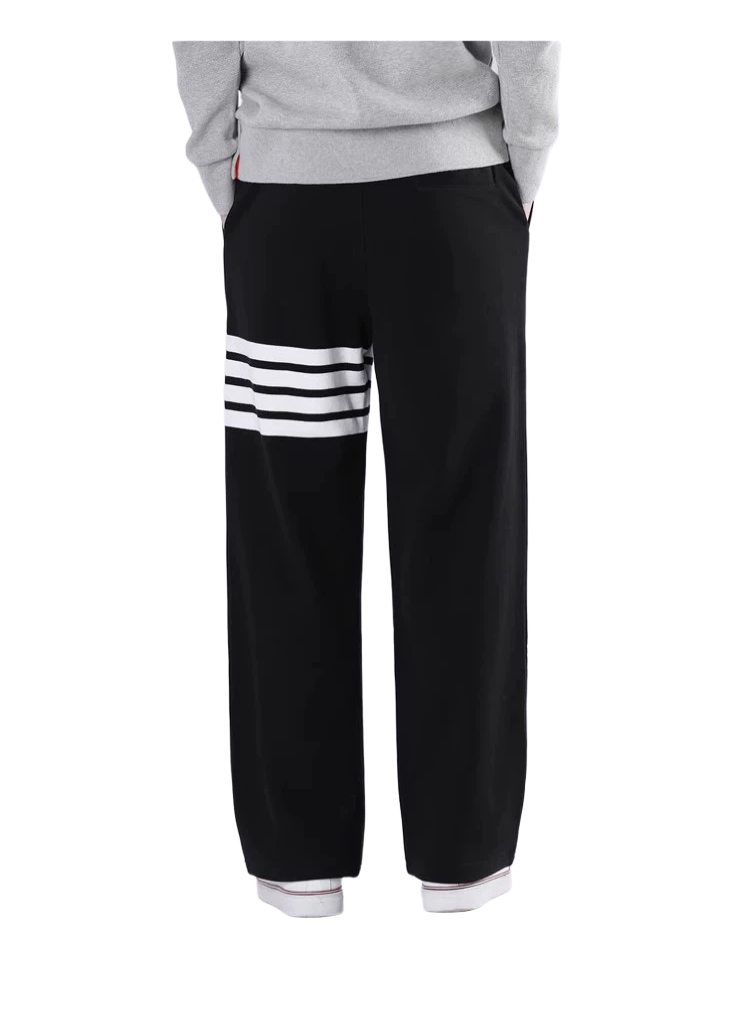 Thom Browne Style Men's Straight - Leg Cropped Trousers - 100% Cotton with Adjustable Backstrap with...