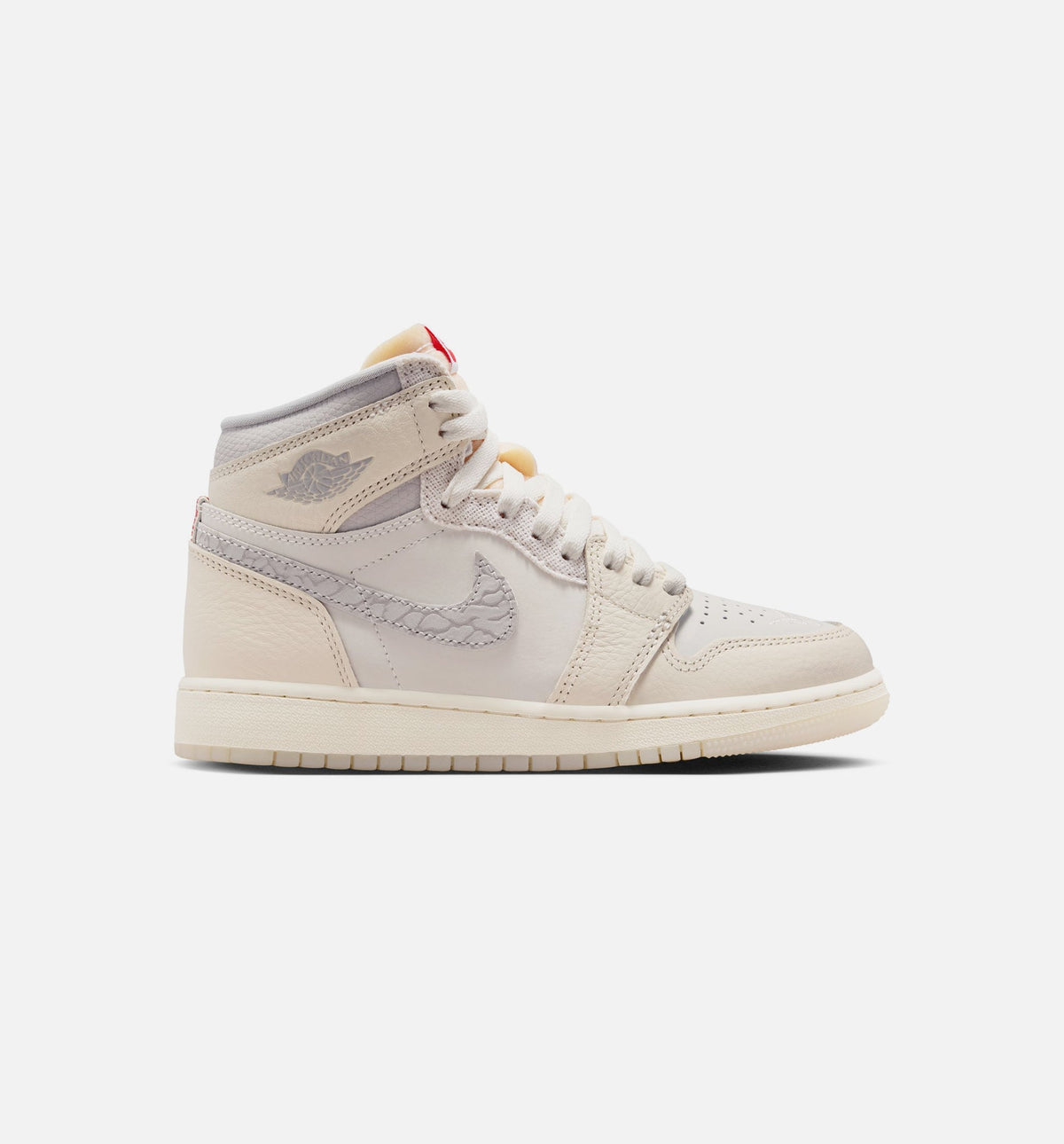 Air Jordan 1 Retro High OG Grade School Lifestyle Shoe - Sail/University Red/Pale Ivory/Coconut Milk/Phantom