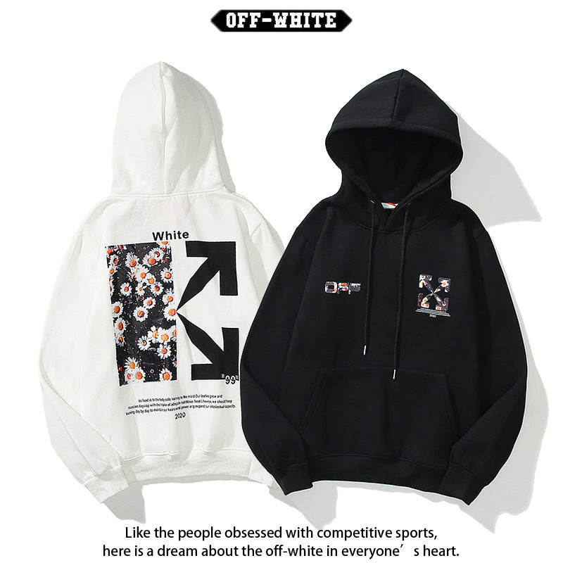Off-White Arrow Graphic Print Hoodie Streetwear Unisex