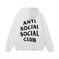 Anti Social Social Club Classic Black Logo White Hoodie