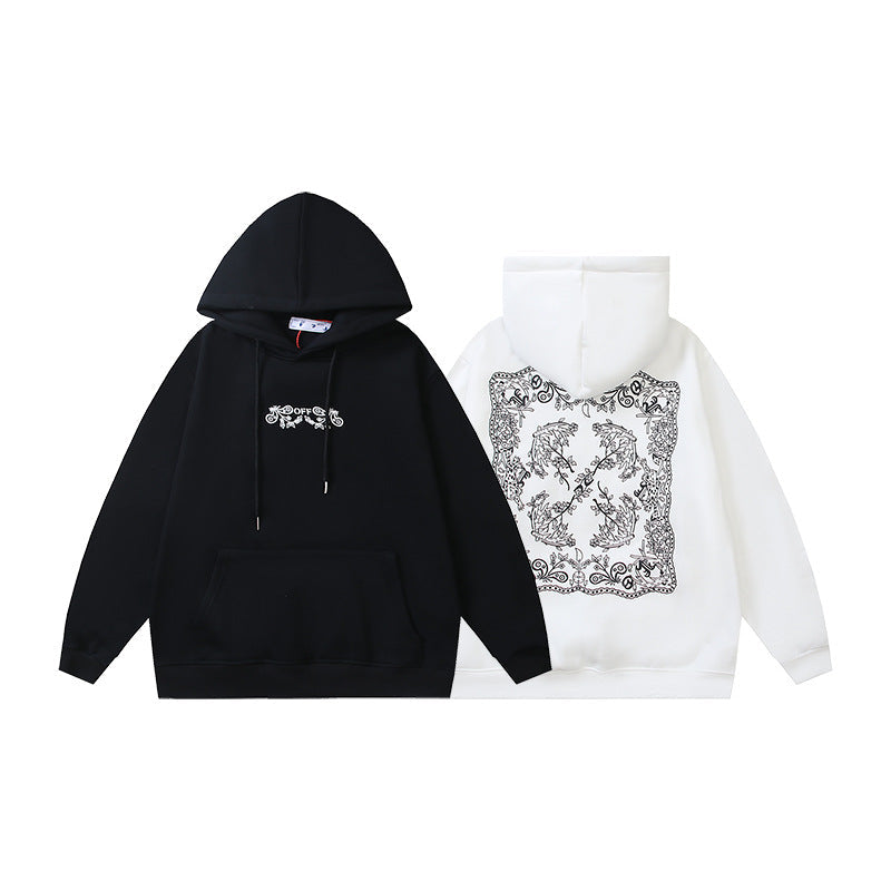 Off-White Arrow Graphic Print Hoodie Streetwear Unisex