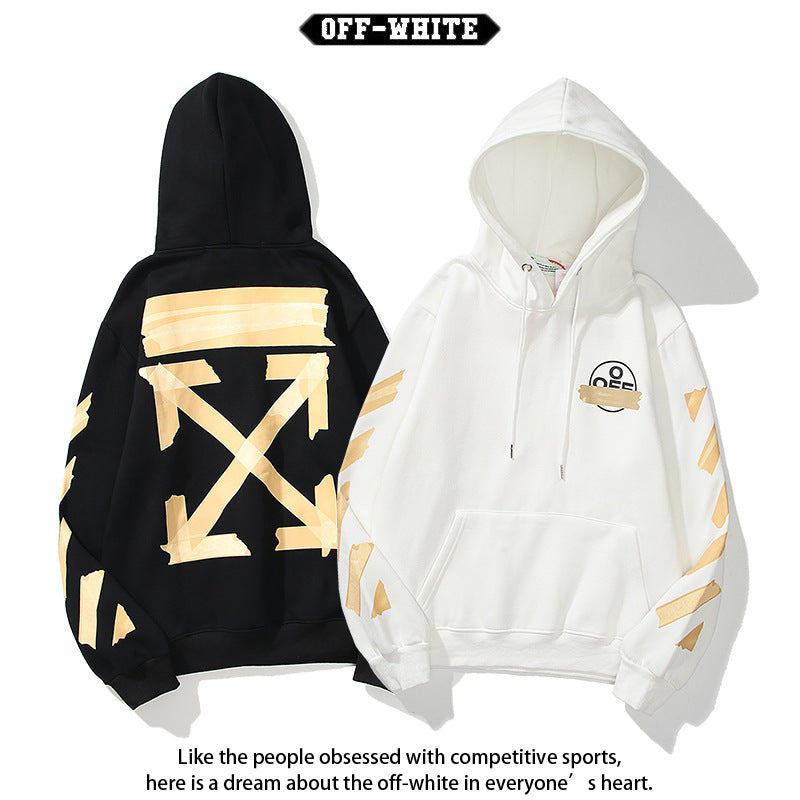 Off-White Arrow Graphic Print Hoodie Streetwear Unisex