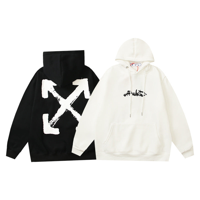 Off-White Arrow Graphic Print Hoodie Streetwear Unisex