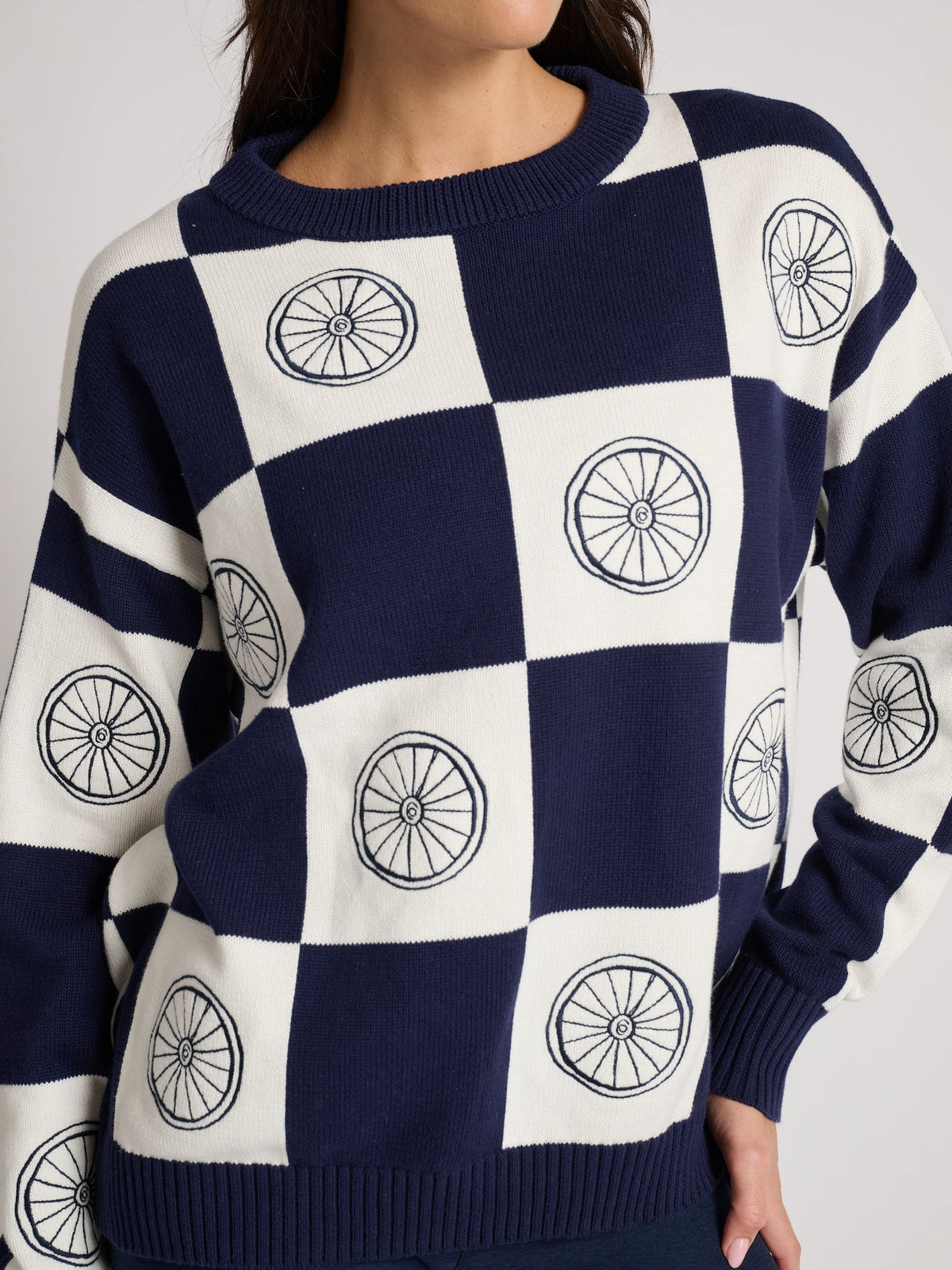 Riley Crewneck wheel Sweater