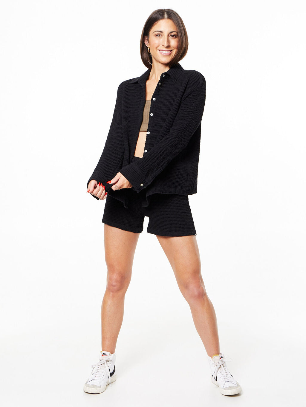WAFFLE BUTTON DOWN SHIRT