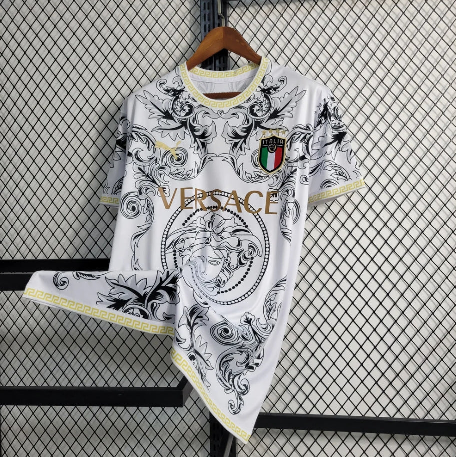 Italy "Versace" White Limited Jersey